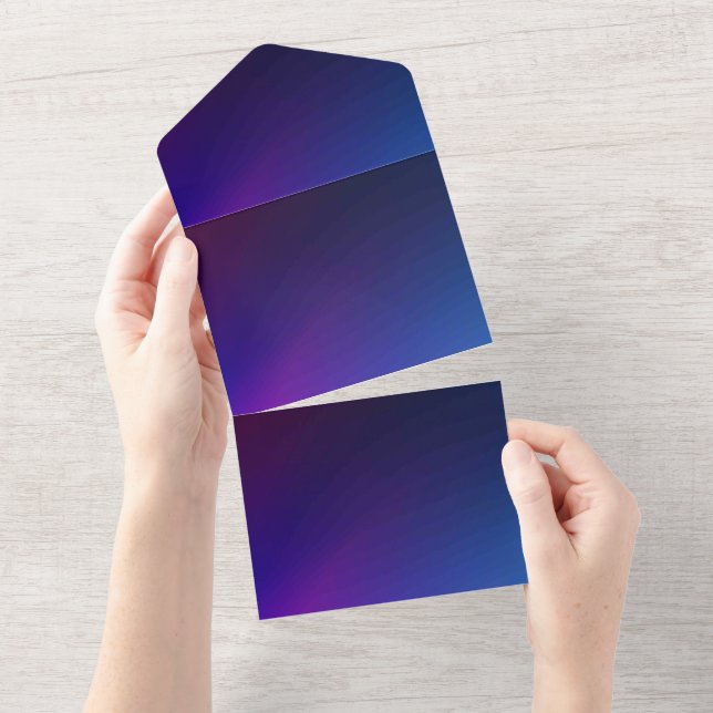 Solid Colour Invitations Announcements Card (Tearaway)