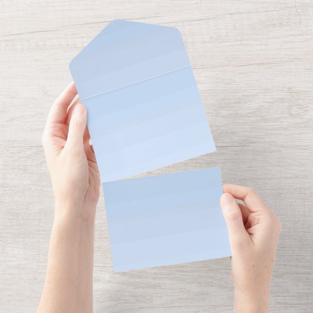 Solid Colour Invitations Announcements Card (Tearaway)