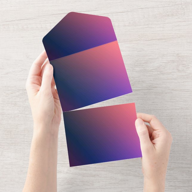 Solid Colour Invitations Announcements Card (Tearaway)