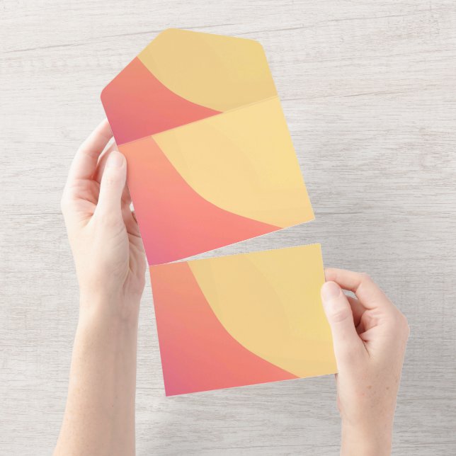 Solid Colour Invitations Announcements Card (Tearaway)