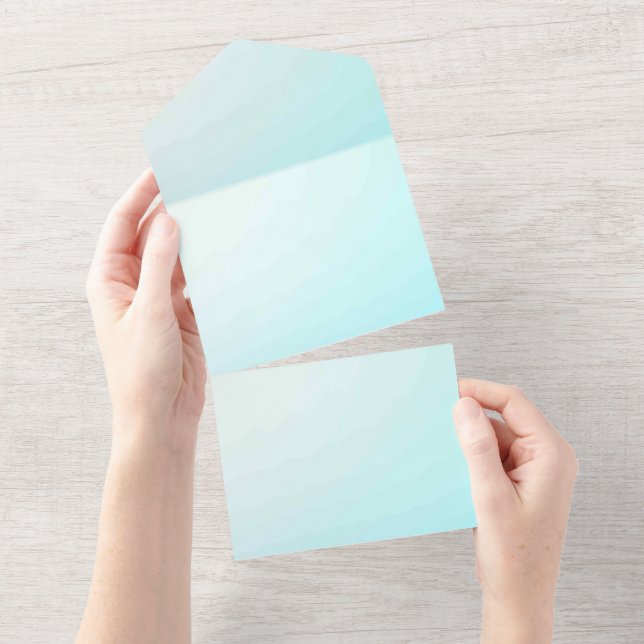 Solid Colour Invitations Announcements Card (Tearaway)