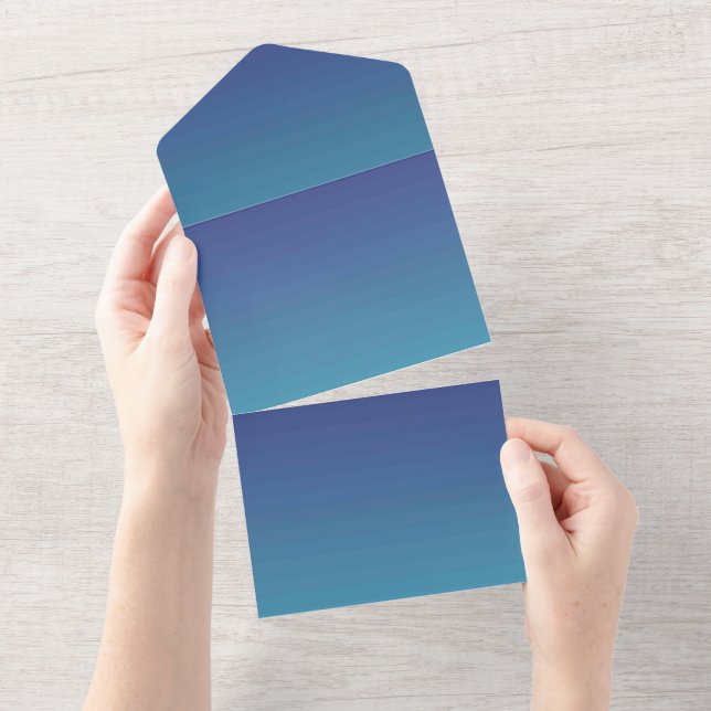 Solid Colour Invitations Announcements Card (Tearaway)