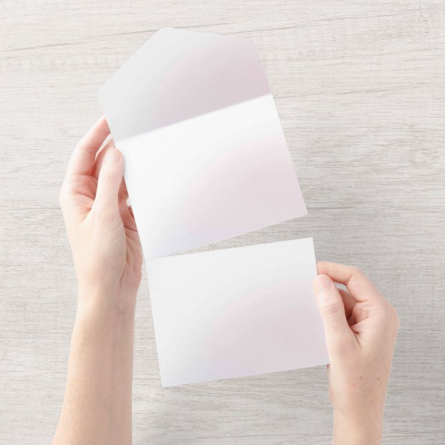 Solid Colour Invitations Announcements Card (Tearaway)