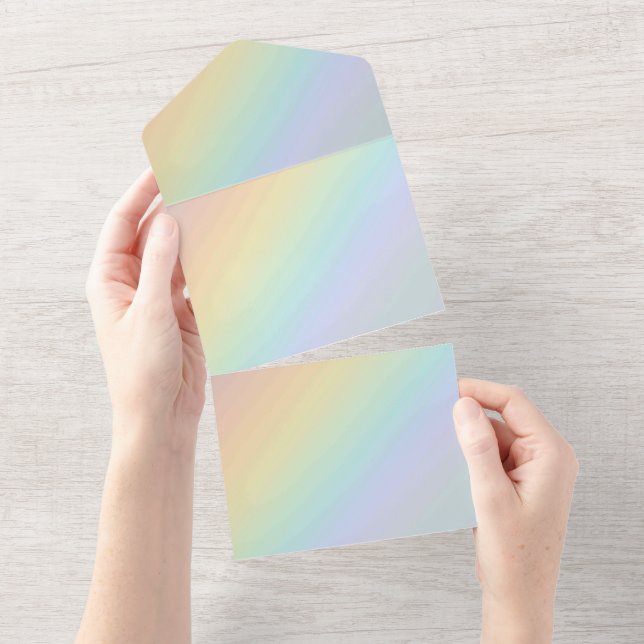 Solid Colour Invitations Announcements Card (Tearaway)