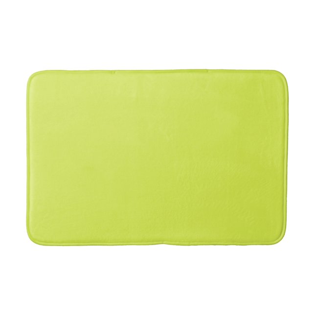 Solid colour key lime yellow green bath mat (Front)