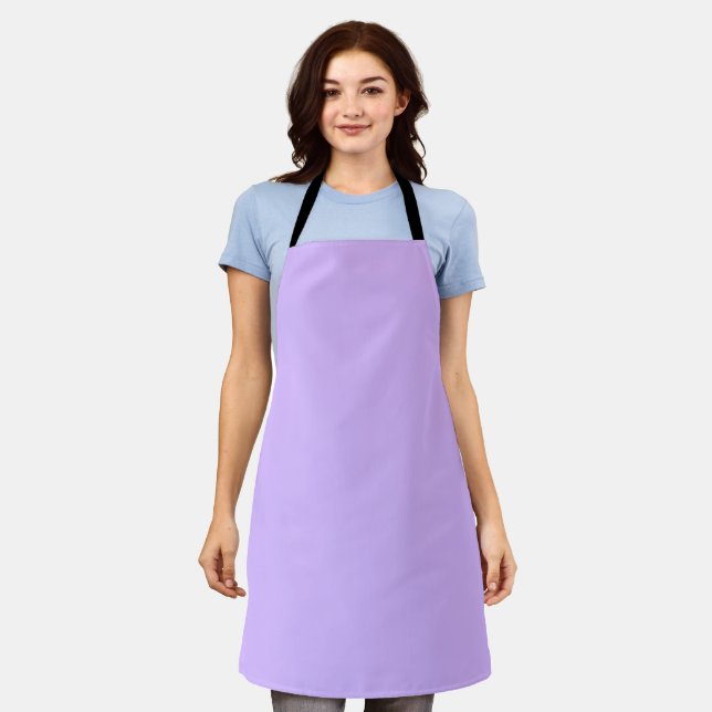 Solid colour lavender purple apron (Worn)
