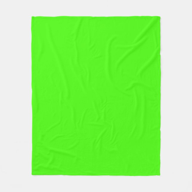 Solid Colour: Lime Green Fleece Blanket (Front)