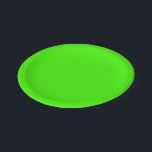 Solid Colour: Lime Green Paper Plate<br><div class="desc">Solid Lime Green Background If you like, you can also add your own images and / or text to this solid background to create your own unique, one-of-a-kind design. This colour coordinates with many of our other patterns that include the same colour, including chevrons, Moroccan quatrefoils, polka dots, stripes, Greek...</div>