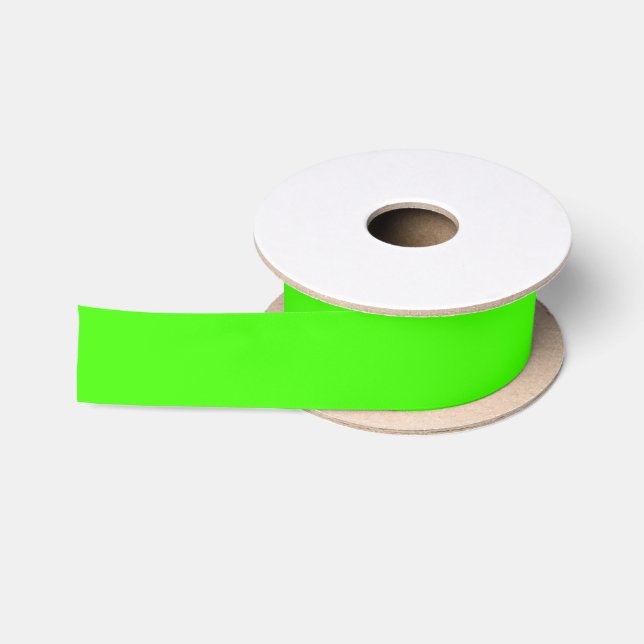 Solid Colour: Lime Green Satin Ribbon (Spool)