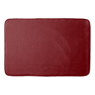 Solid colour mahogany red bath mat