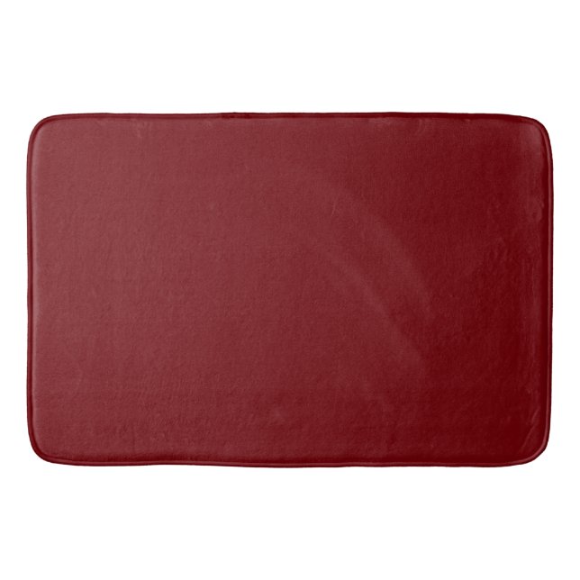 Solid colour mahogany red bath mat (Front)