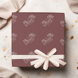 Solid Colour Marsala - Mr & Mrs Wedding Favours Wrapping Paper<br><div class="desc">A bold colour with chic fonts make a statement piece for a reception favour. Items are easier to customise when you replace all text and photos first. If your art still needs to be adjusted, click on the Customise This button. This will take you to a design area where you...</div>