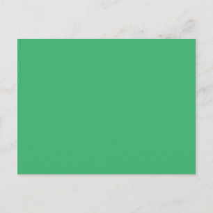 Solid Colour Medium Sea Green Blank Postcard