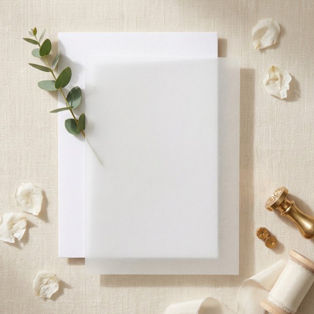 Solid Colour Minimal Elegant Custom Wedding Vellum Invitations (Creator Uploaded)