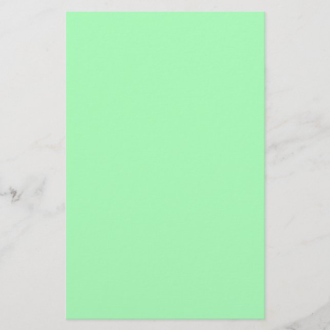Solid Colour Mint Green Stationery (Front)