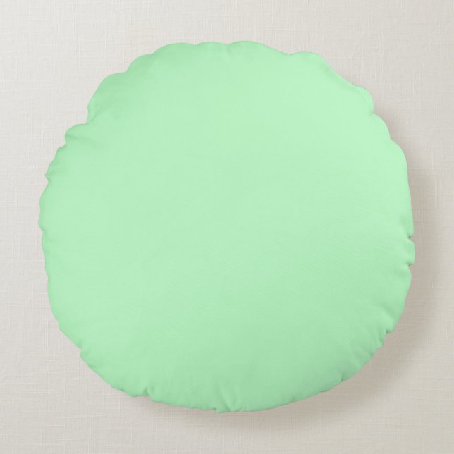 Solid Colour: Mint Round Cushion (Front)