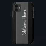 Solid Colour Modern Basic Black Monogrammed Case-Mate iPhone Case<br><div class="desc">Custom Template Customised designs. Personalise with your own name,  a great gift for anyone including yourself.</div>