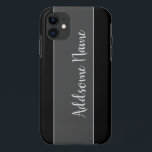 Solid Colour Modern Basic Black Monogrammed Case-Mate iPhone Case<br><div class="desc">Custom Template Customised designs. Personalise with your own name,  a great gift for anyone including yourself.</div>