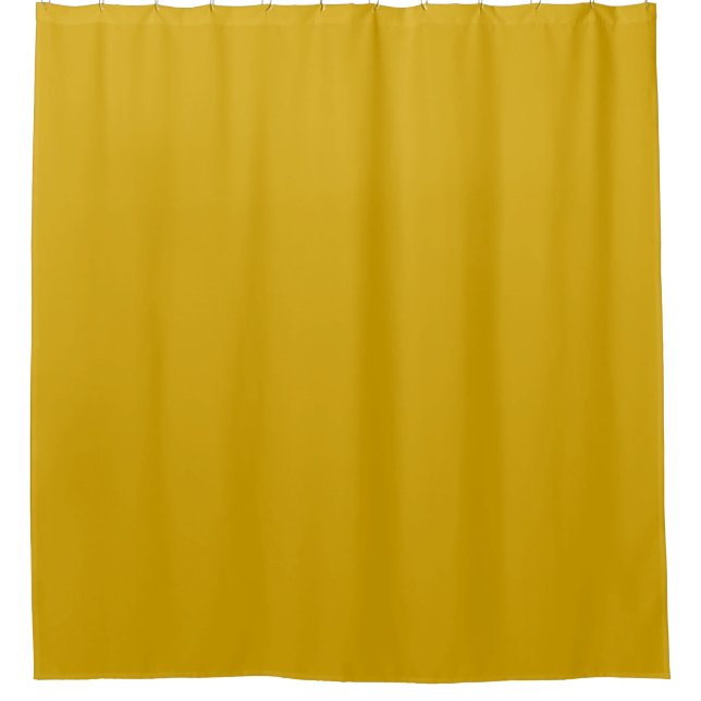 Solid colour mustard yellow shower curtain (Front)