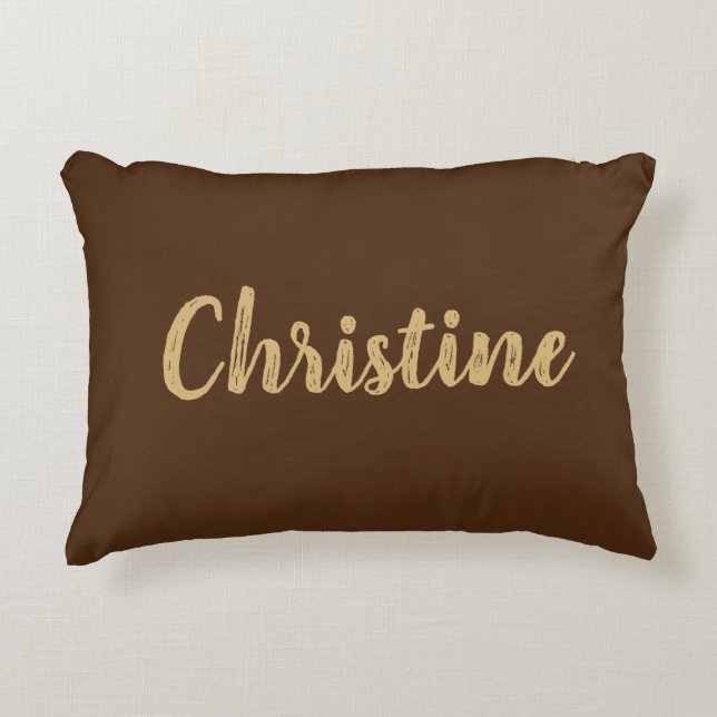 Solid Colour Name Template Decorative Cushion (Front)