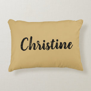 Solid Colour Name Template Decorative Cushion