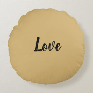 Solid Colour Name Template Round Cushion