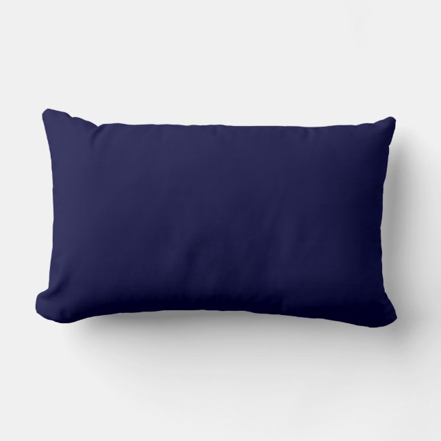 Solid Colour: Navy Blue Lumbar Cushion (Front)