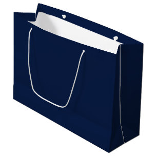 Solid colour navy night blue large gift bag