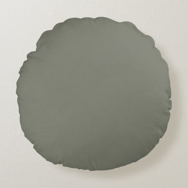 Solid Colour Neutral Green Undertone 2026 COTY  Round Cushion (Front)