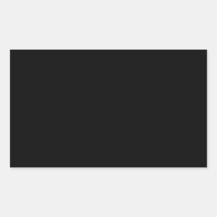 Solid Colour of Pure Black Template Rectangular Sticker
