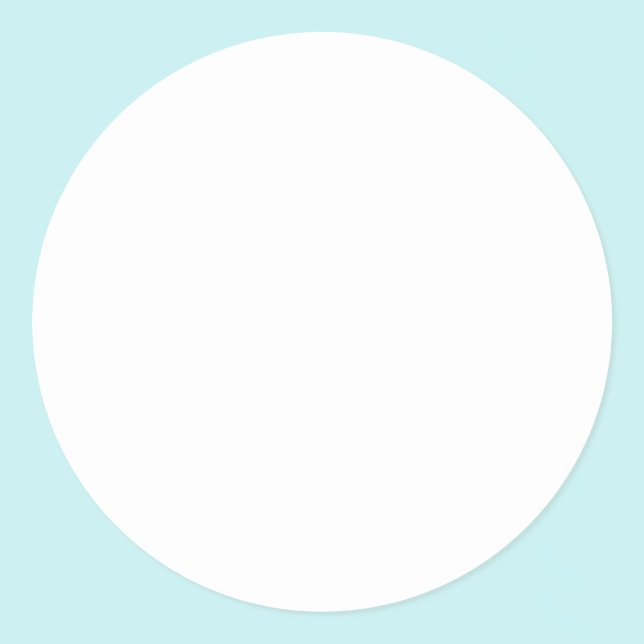 Solid Colour of Pure White Template Classic Round Sticker (Creator Uploaded)