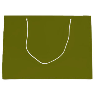 Solid colour olive green large gift bag