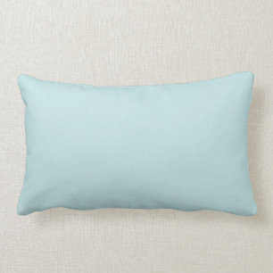 Solid colour pale aqua blue lumbar cushion