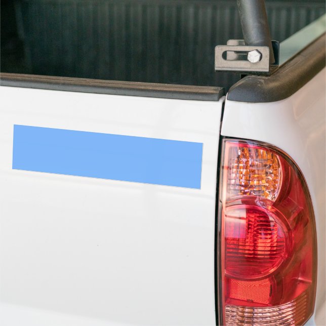 Solid colour plain aero sky blue bumper sticker (On Truck)
