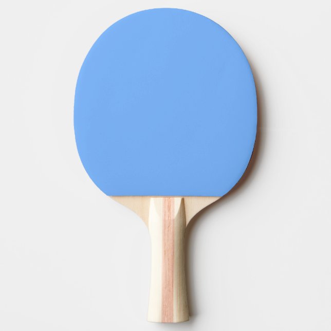 Solid colour plain aero sky blue ping pong paddle (Front)