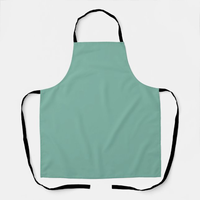 Solid colour plain Amazonite pastel green Apron (Front)