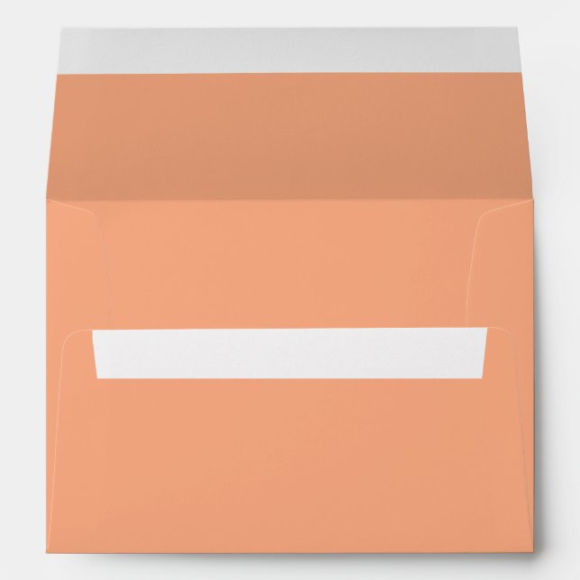 Solid colour plain apricot pastel orange envelope (Back (Bottom))