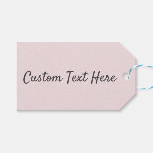 Solid colour plain blushing pink gift tags