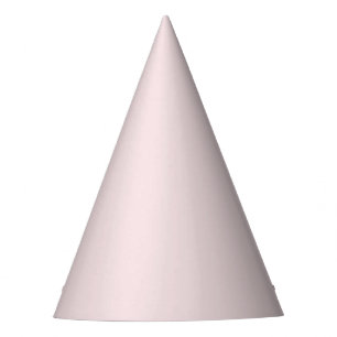 Solid colour plain blushing pink party hat