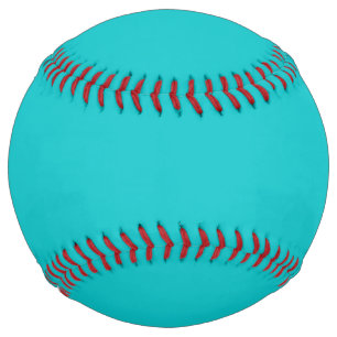 Solid colour plain bright turquoise softball