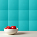 Solid colour plain bright turquoise tile<br><div class="desc">Solid colour plain bright turquoise design.</div>