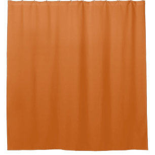 Solid colour plain burnt orange cinnamon shower curtain