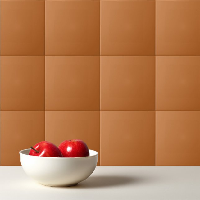 Solid colour plain burnt orange cinnamon tile (Creator Uploaded)
