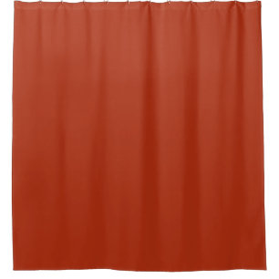 Solid colour plain burnt orange red shower curtain