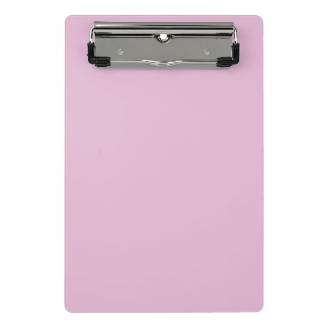 Solid colour plain candy pink mini clipboard (Front)
