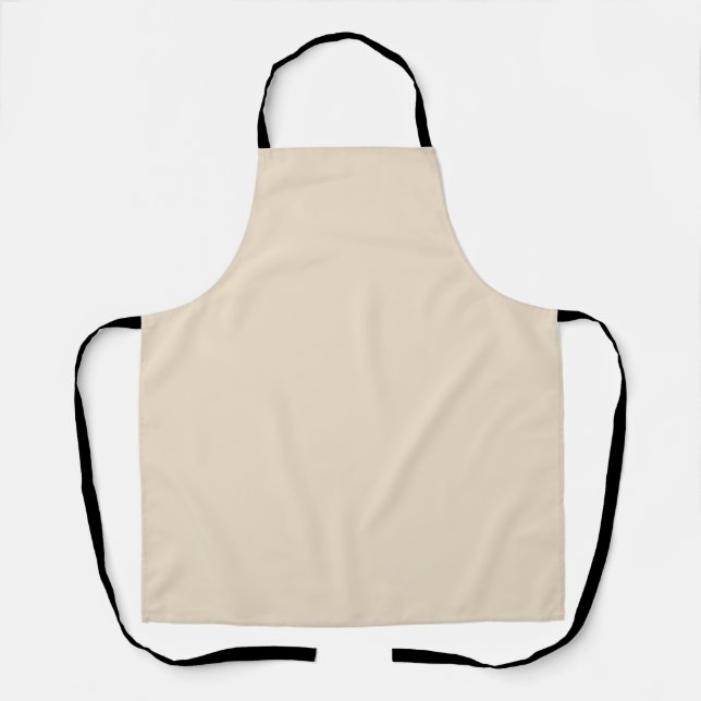 Solid colour plain Champagne beige Apron (Front)
