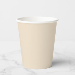Solid colour plain Champagne beige Paper Cups