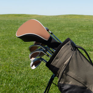 Solid colour plain Copper brown Golf Head Cover