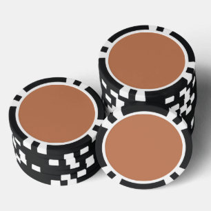 Solid colour plain Copper brown Poker Chips