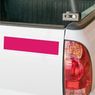 Solid colour plain dark bright pink bumper sticker